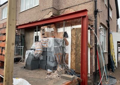 External view part way through the Extension project - N Wilson Construction