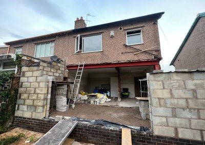 External view at the start of Extension project - N Wilson Construction